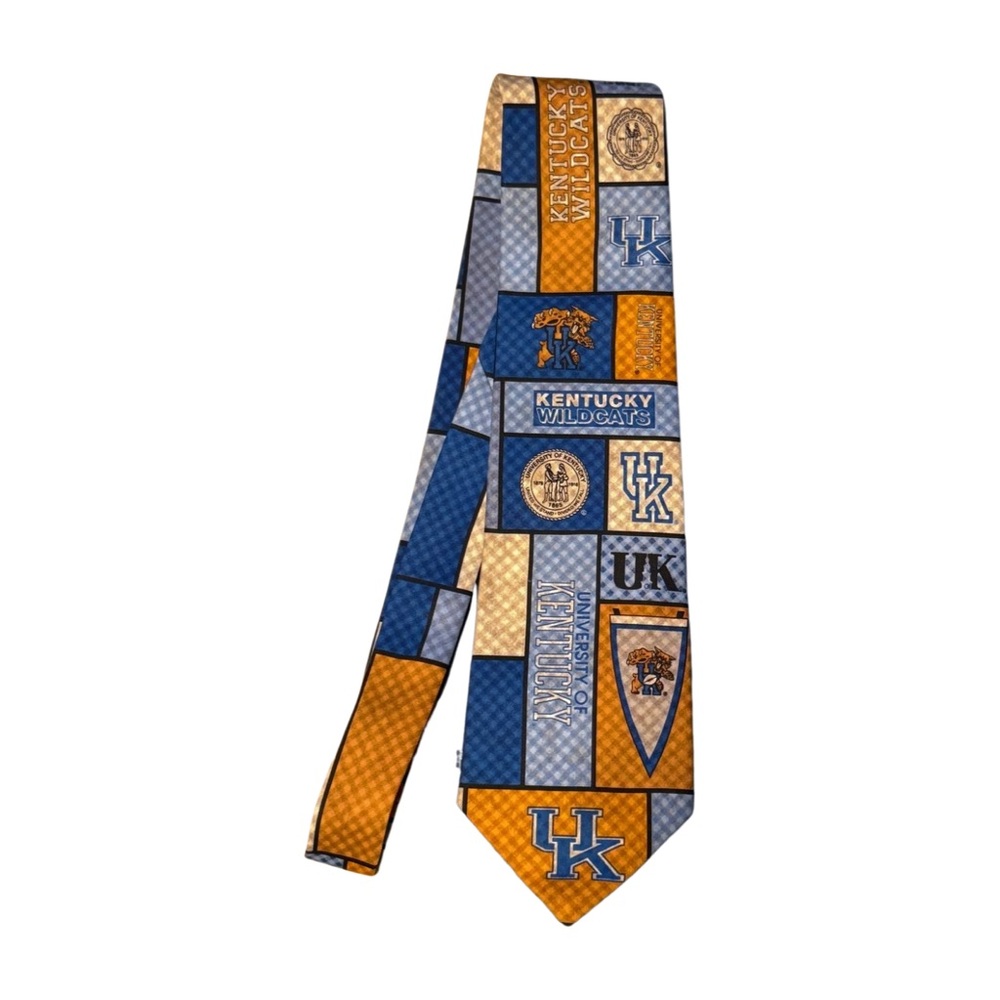 Kentucky Wildcats Blue and Gold Tie